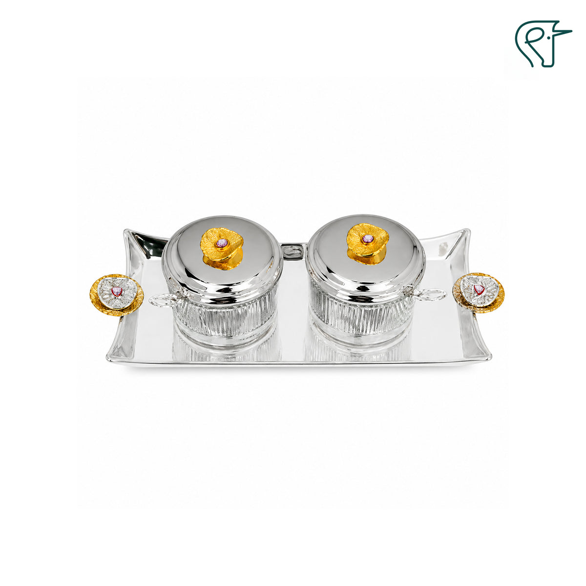 Crystal Bowl & Tray Set