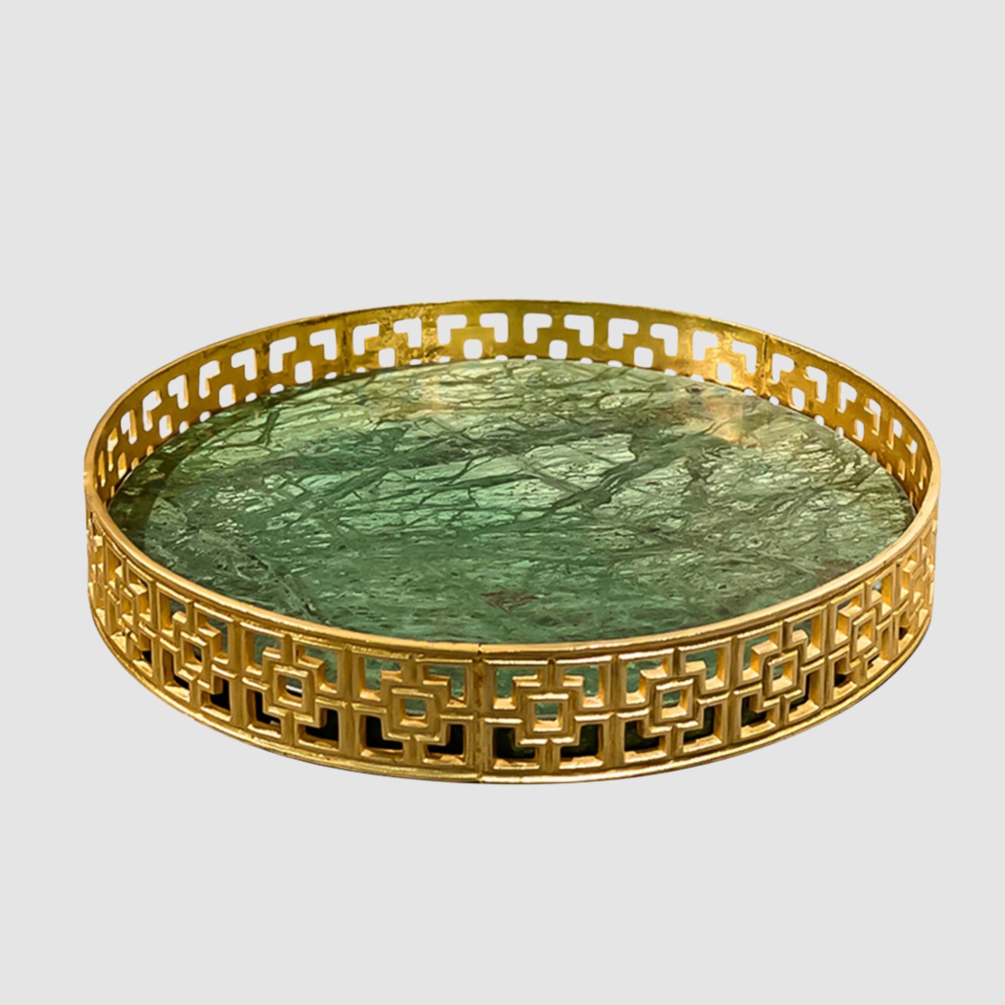 Green Garnet Marble Serving Tray