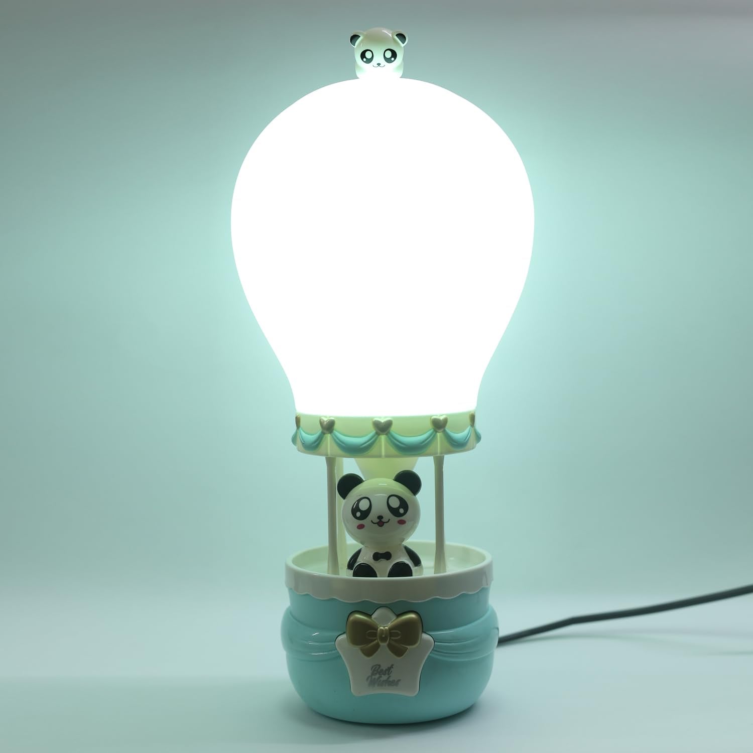 Izzhaar Panda Hot Air Balloon Night Lamp – Soft LED Kids Bedside Light