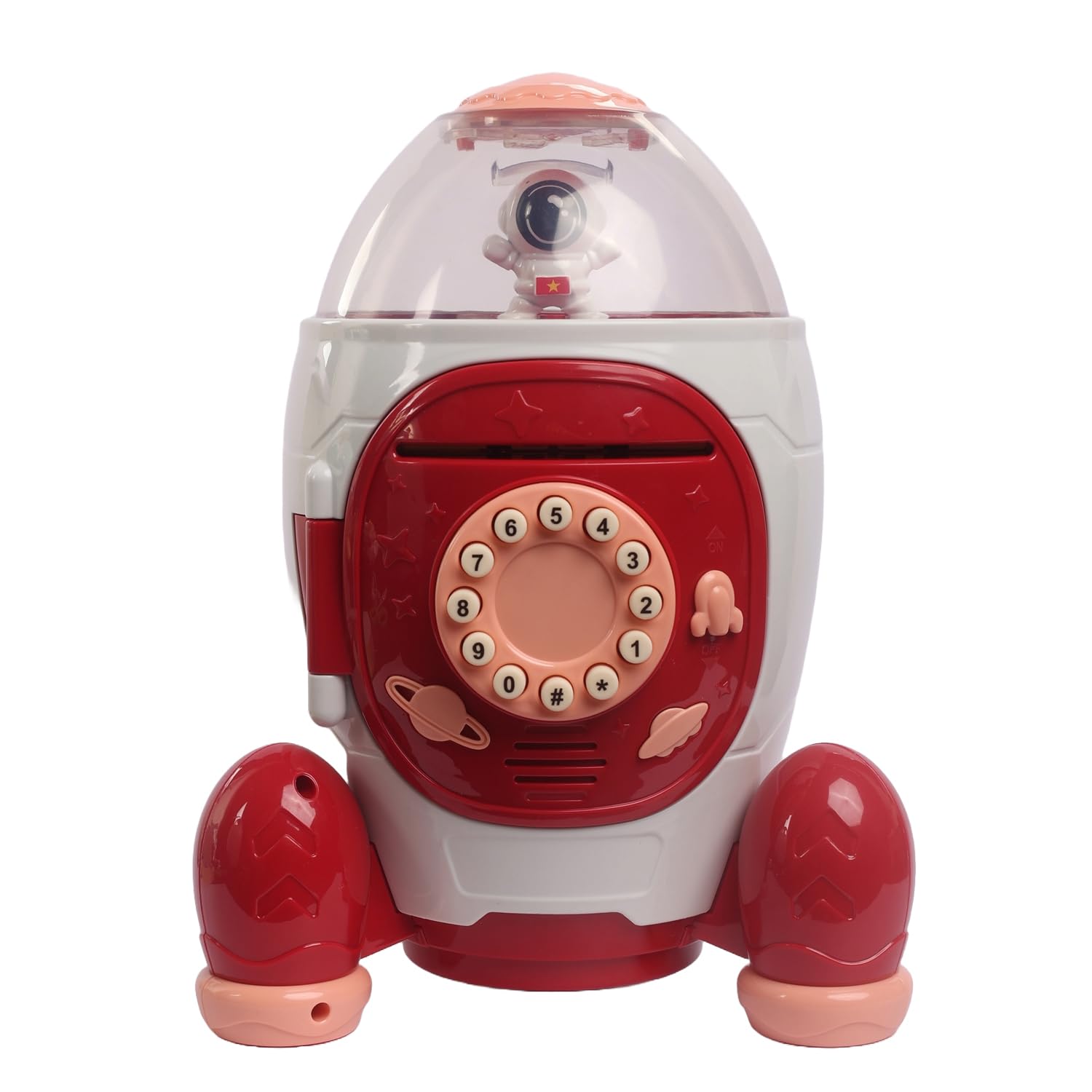 Izzhaar Rocket Piggy Bank with Password & Music – Space Theme Coin Saving Toy