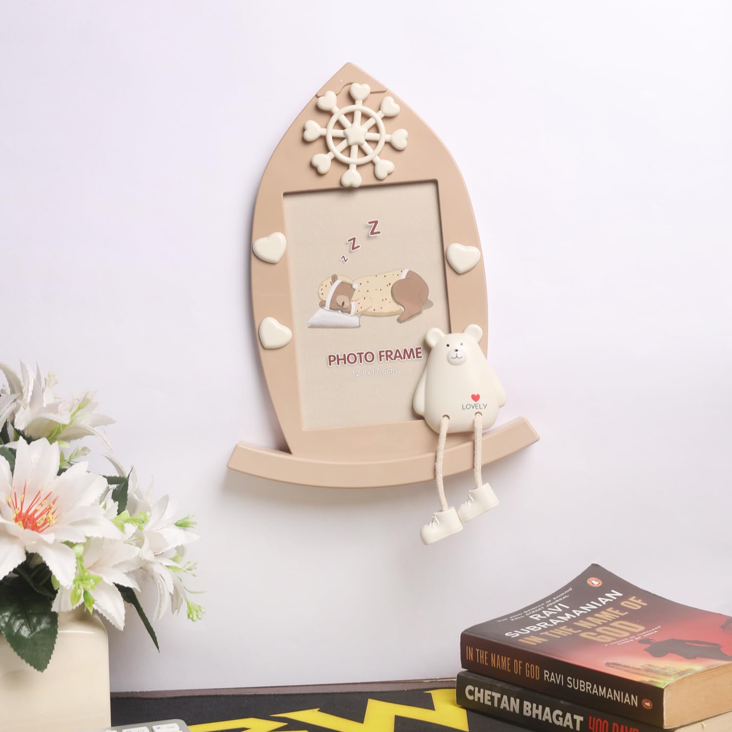 Izzhaar Cute Decorative Photo Frame Pair for Bedroom, Office & Living Room