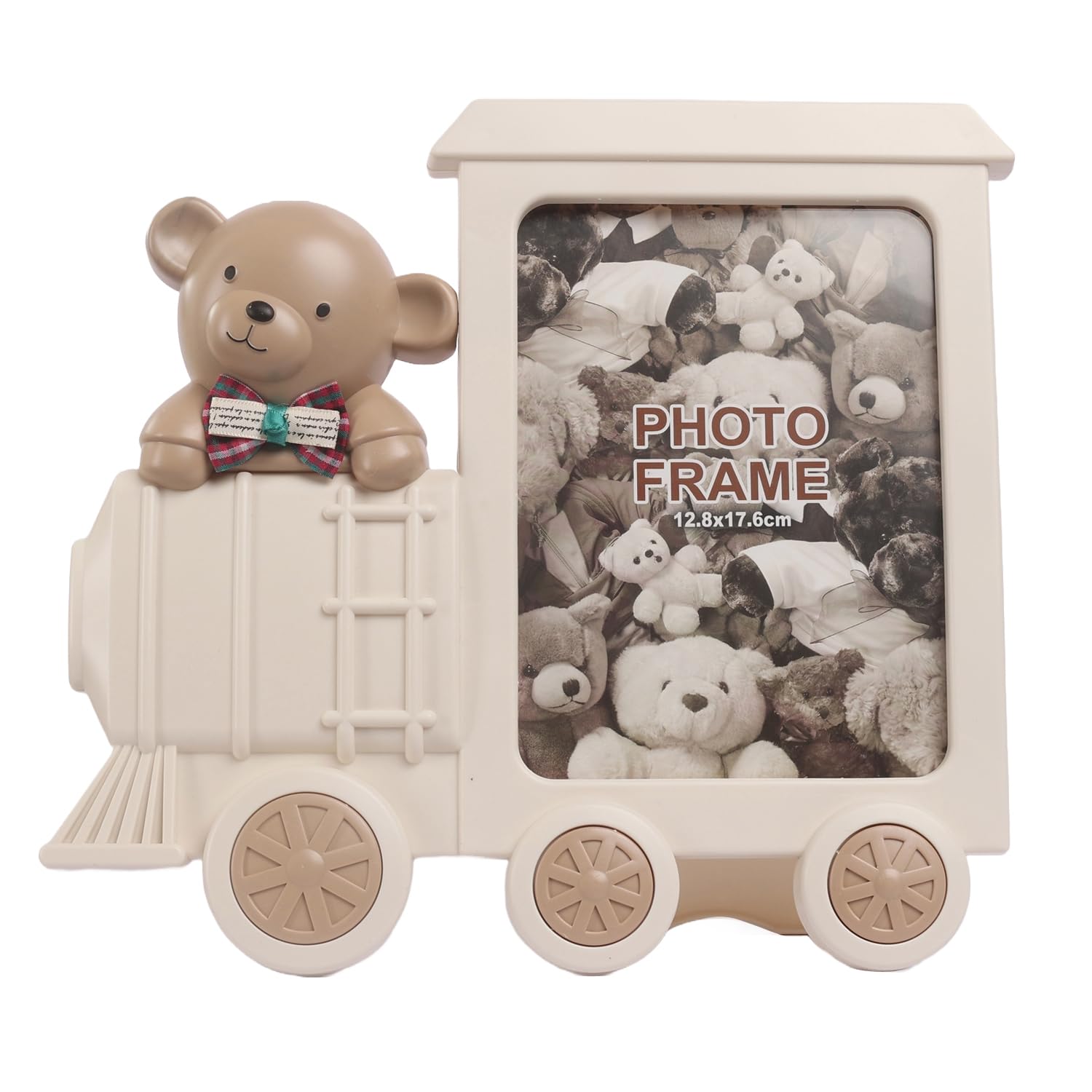 Izzhaar Teddy Express Photo Frame – Cute Train-Themed Kids Décor Frame