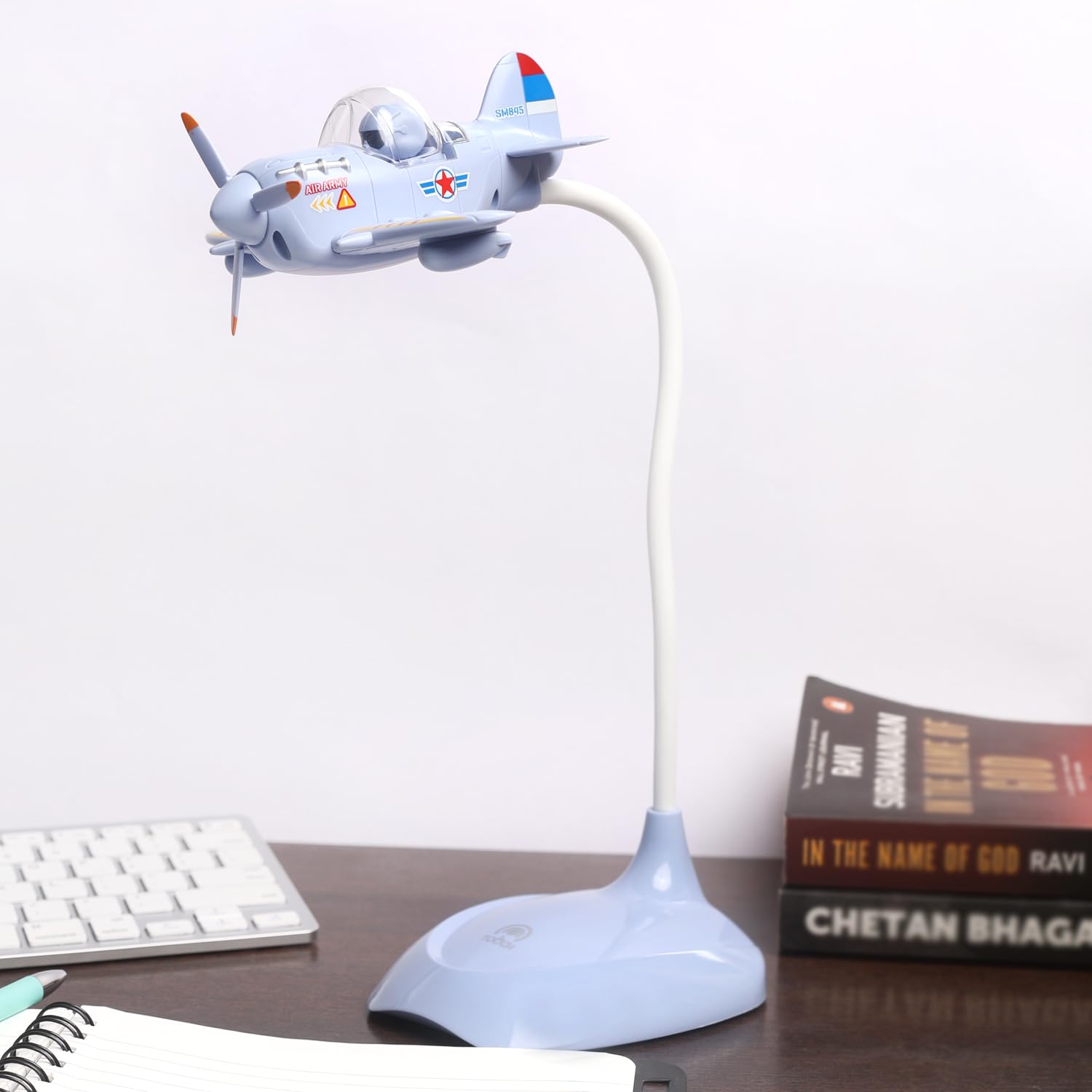Izzhaar Airplane LED Study Lamp – Flexible Neck Kids Desk Light
