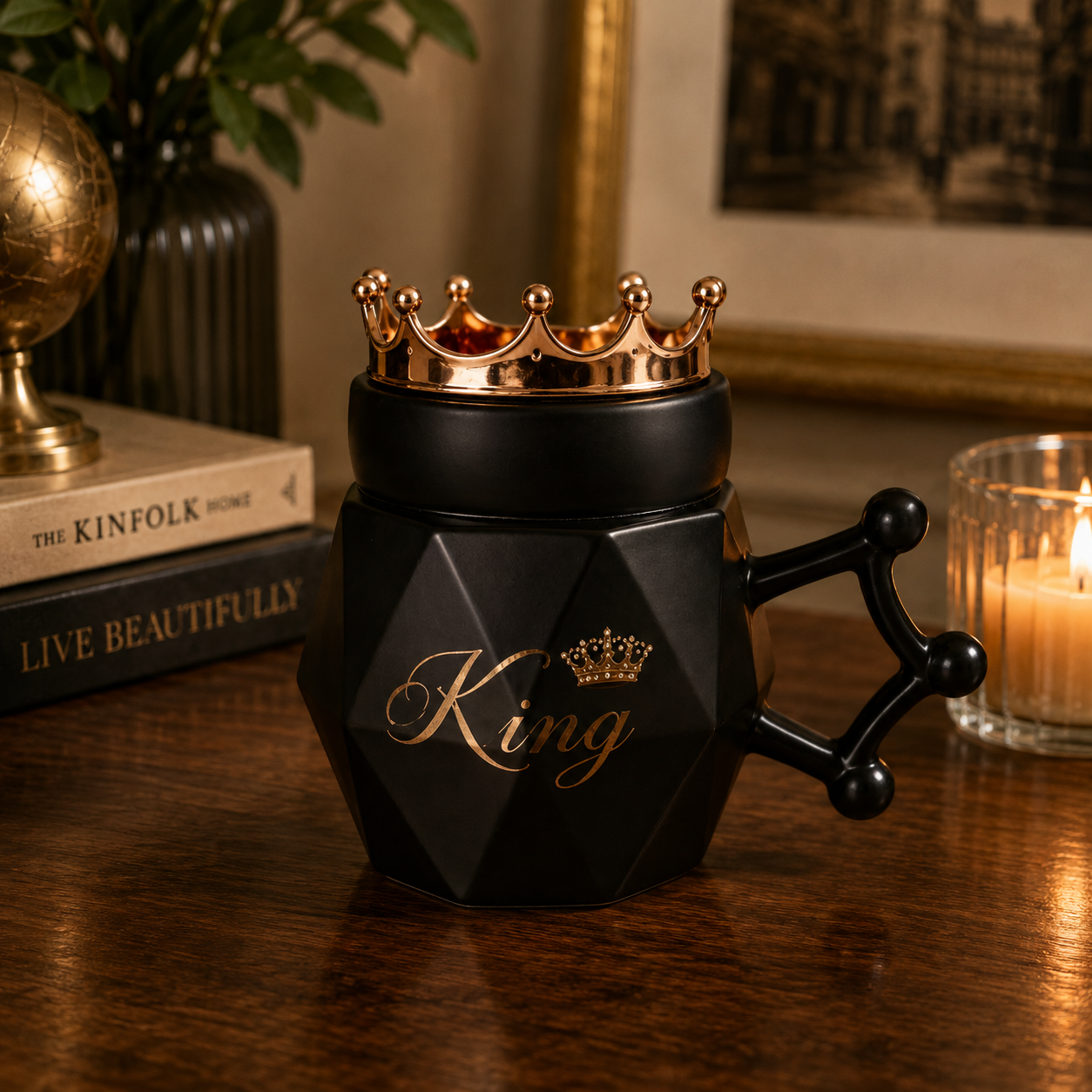 Kings & Queen Mugs Black.