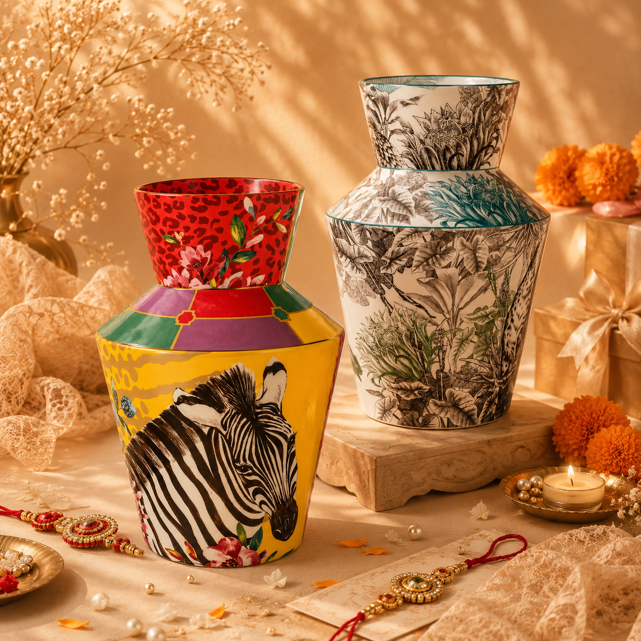 Izzhaar Snow Leopard Charmer Vase