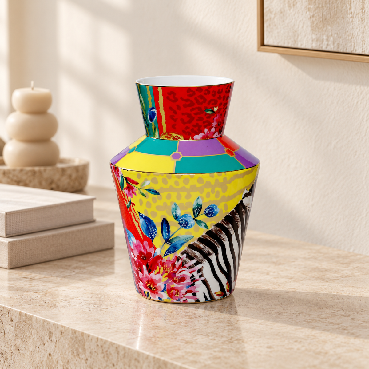 Izzhaar Wild Charm Zebra Vase