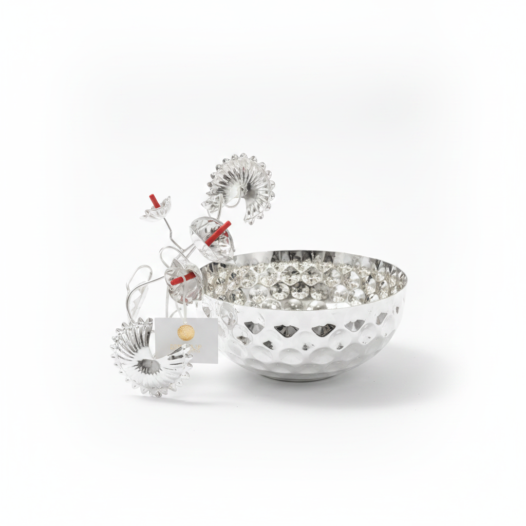 Silver Petal Luxe Bowl A.