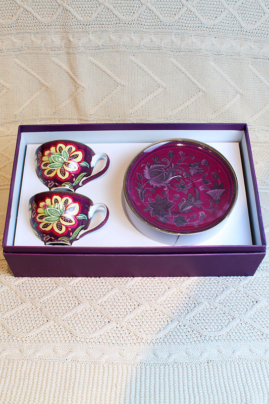 Ceramic Summer Haze Purple Cup & Saucer set
