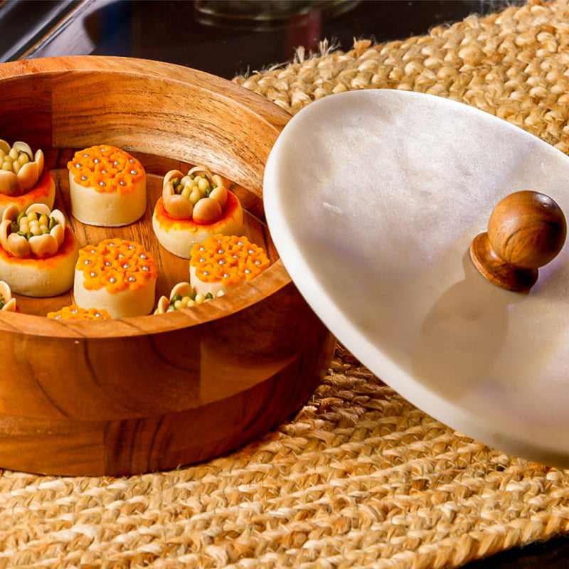 Snow Forest Round Container