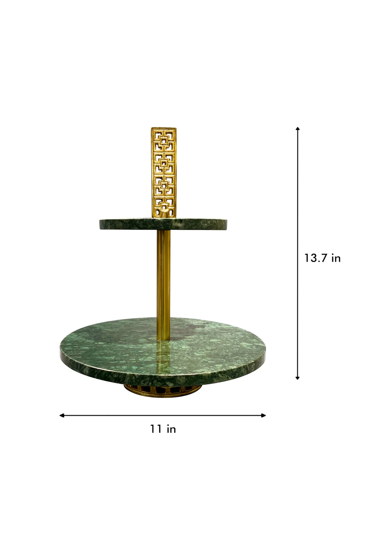 Green Garnet 2- tier Cake Platter