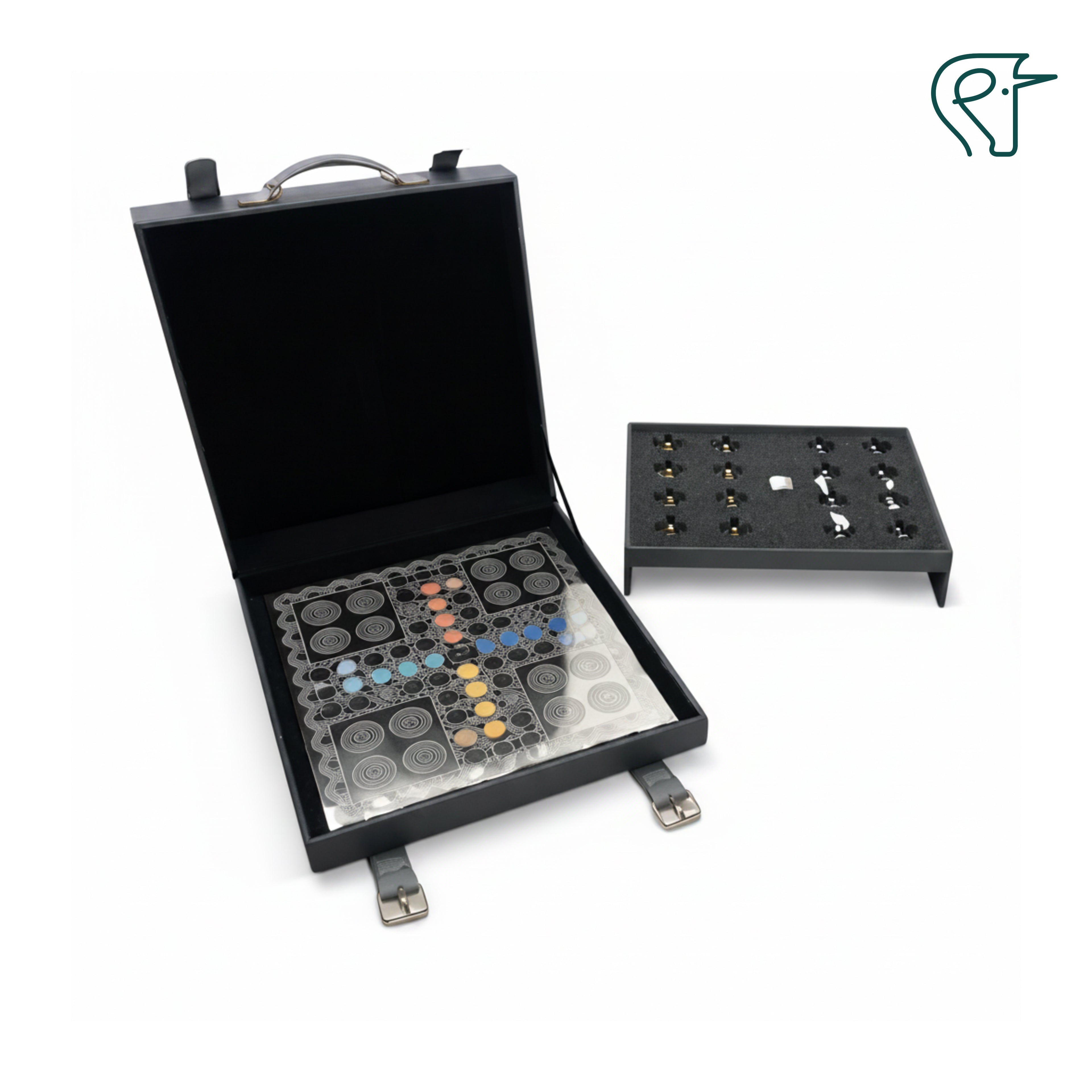 Izzhaar Silver Metal Designer Ludo Chess
