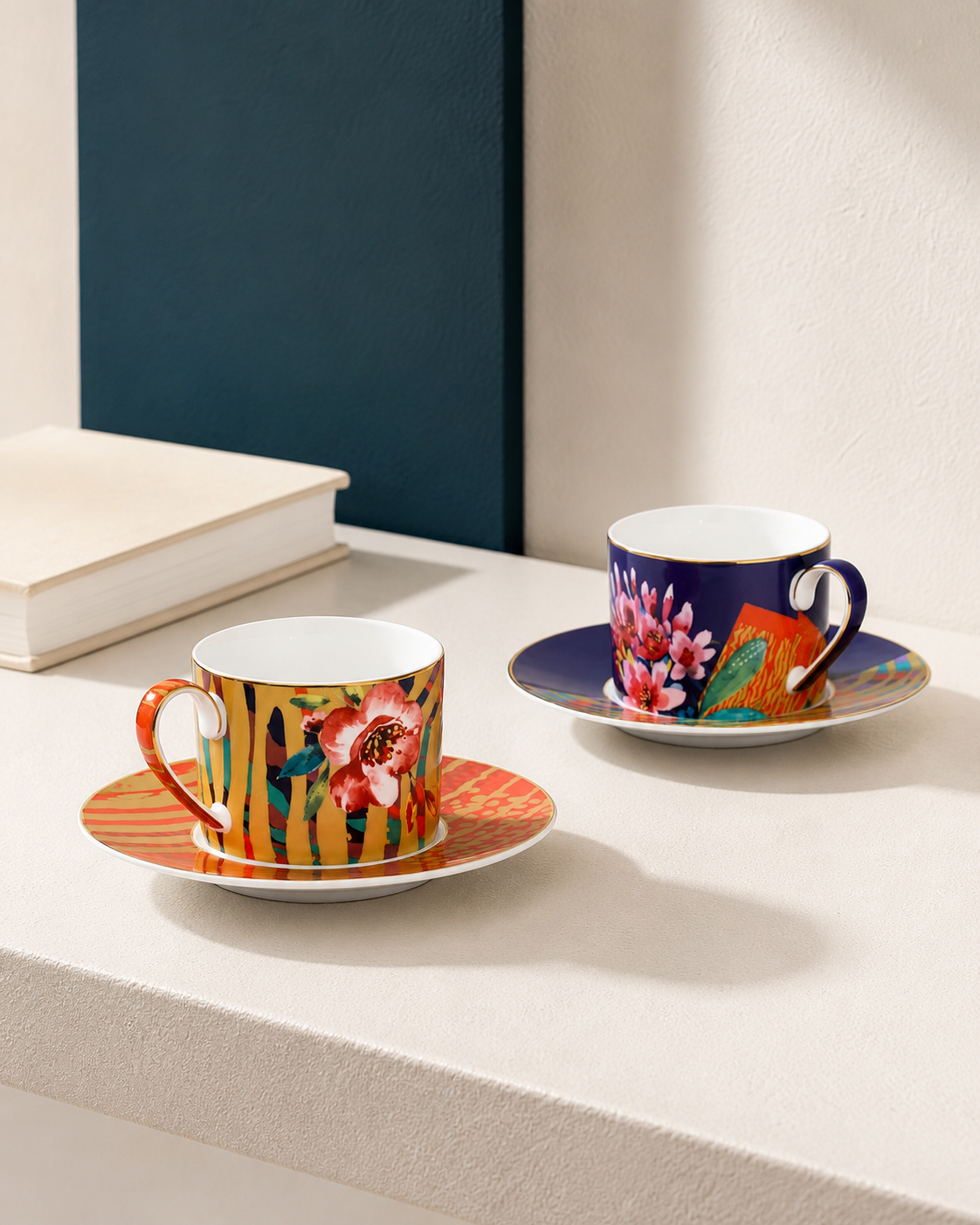Izzhaar Wild Charm Cups & Saucers Set of 2