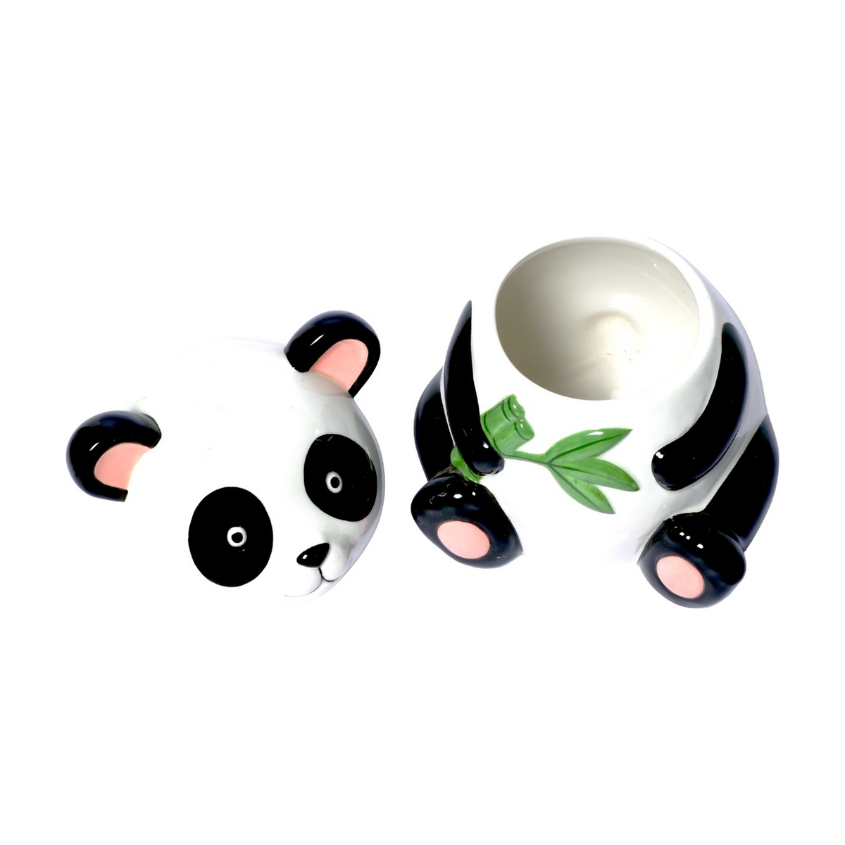 Izzhaar Panda Bamboo Ceramic Cookie Jar