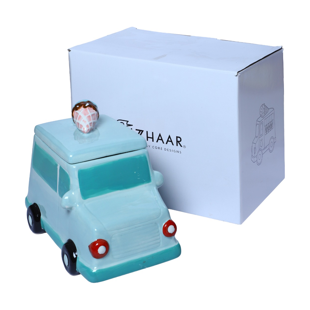 Izzhaar Ice Cream Truck Ceramic Cookie Jar