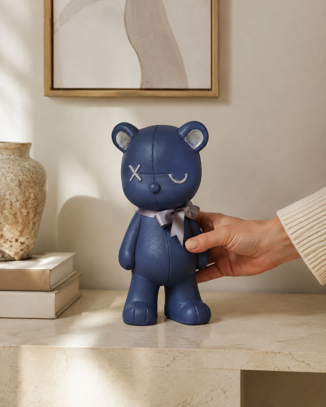 Izzhaar Pippi Bear One Eye Teddy - Grey