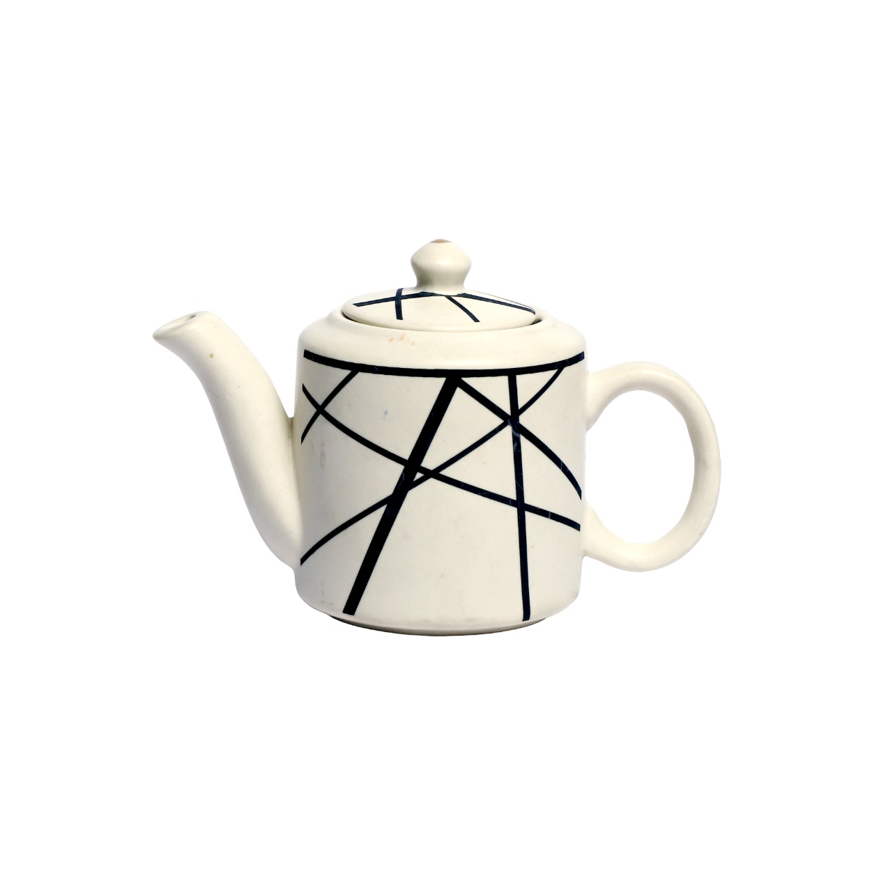 izzhaar abstract print black and white tea set