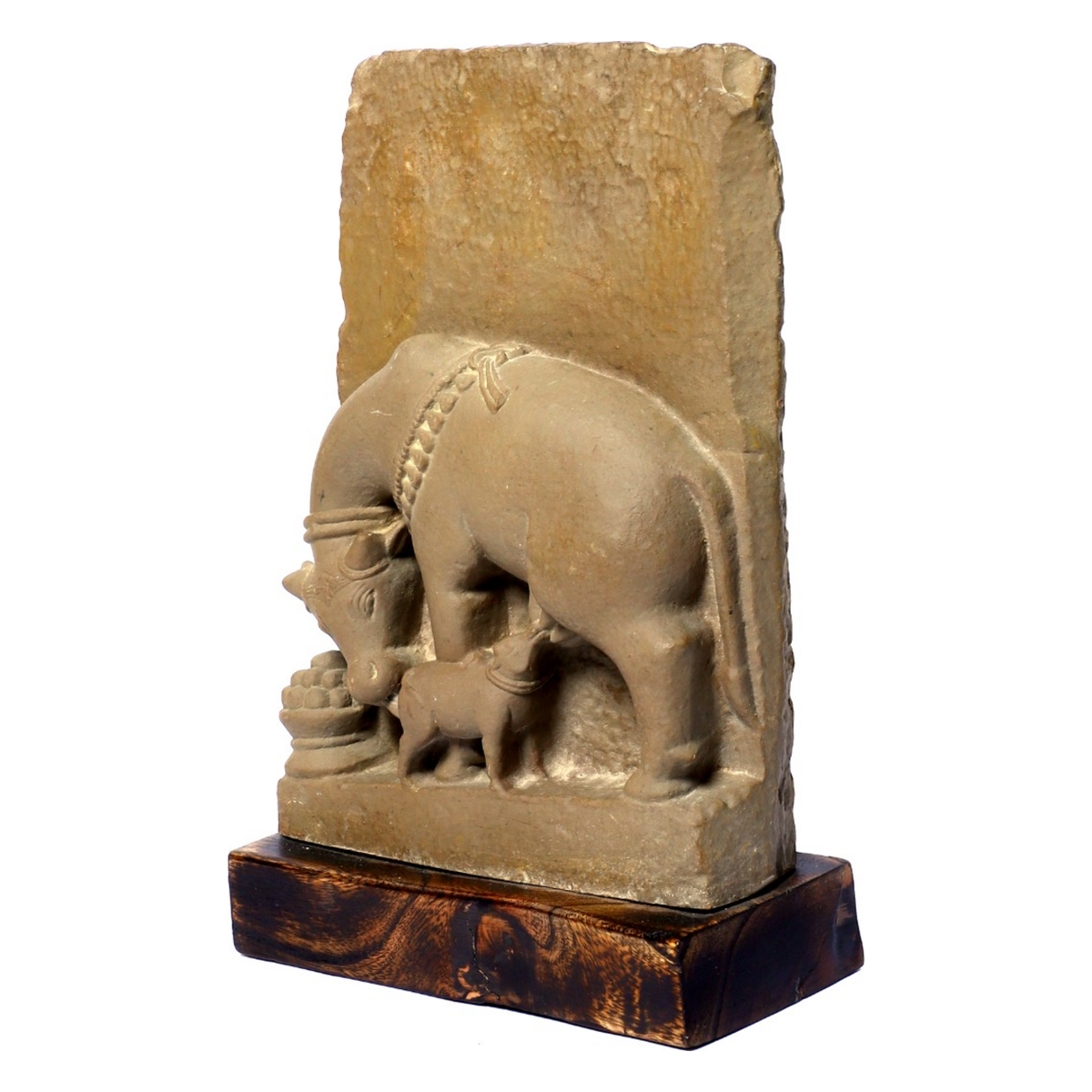 Izzhaar Kamdhenu Sculpture | 12th Century Wish-Fulfilling Cow Hindu Sacred Art Museum Replica