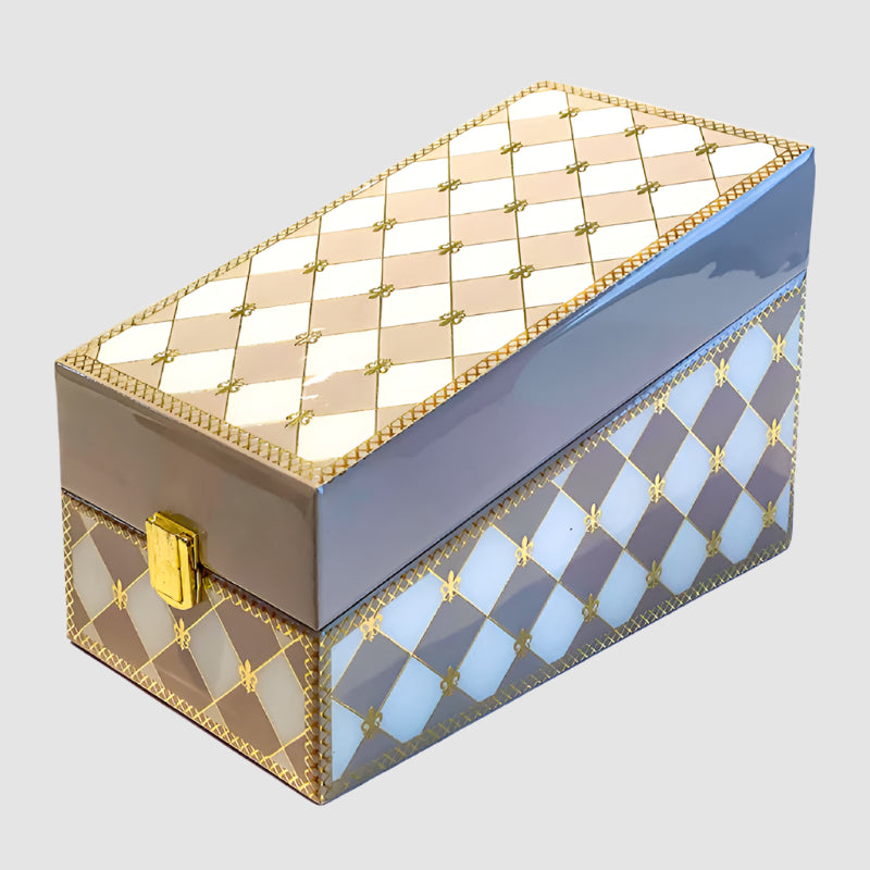 Gingham Cappuccino Tea Box