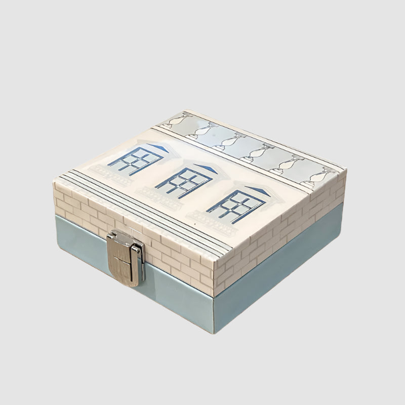 Roman Blue Four Coin Box