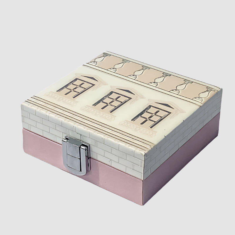 Roman Pink Four Coin Box