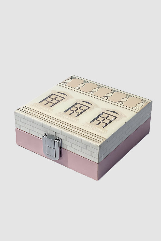 Roman Pink Four Coin Box