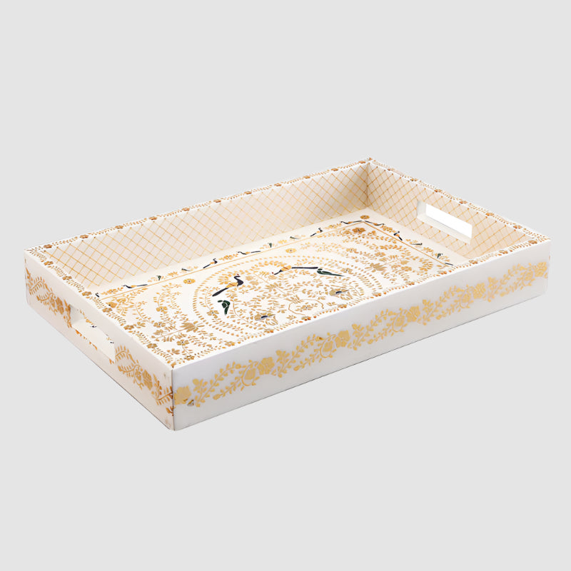 Peshkari Gold Serving Tray large