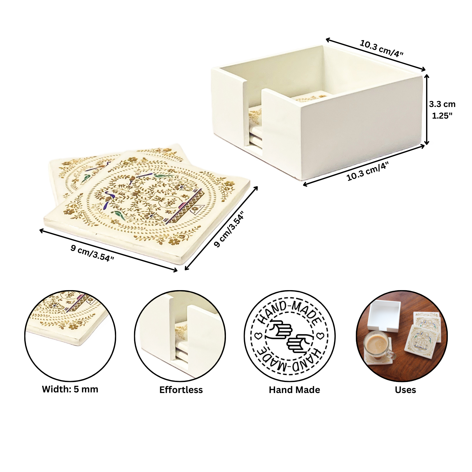 Peshkari Gold Coaster Set