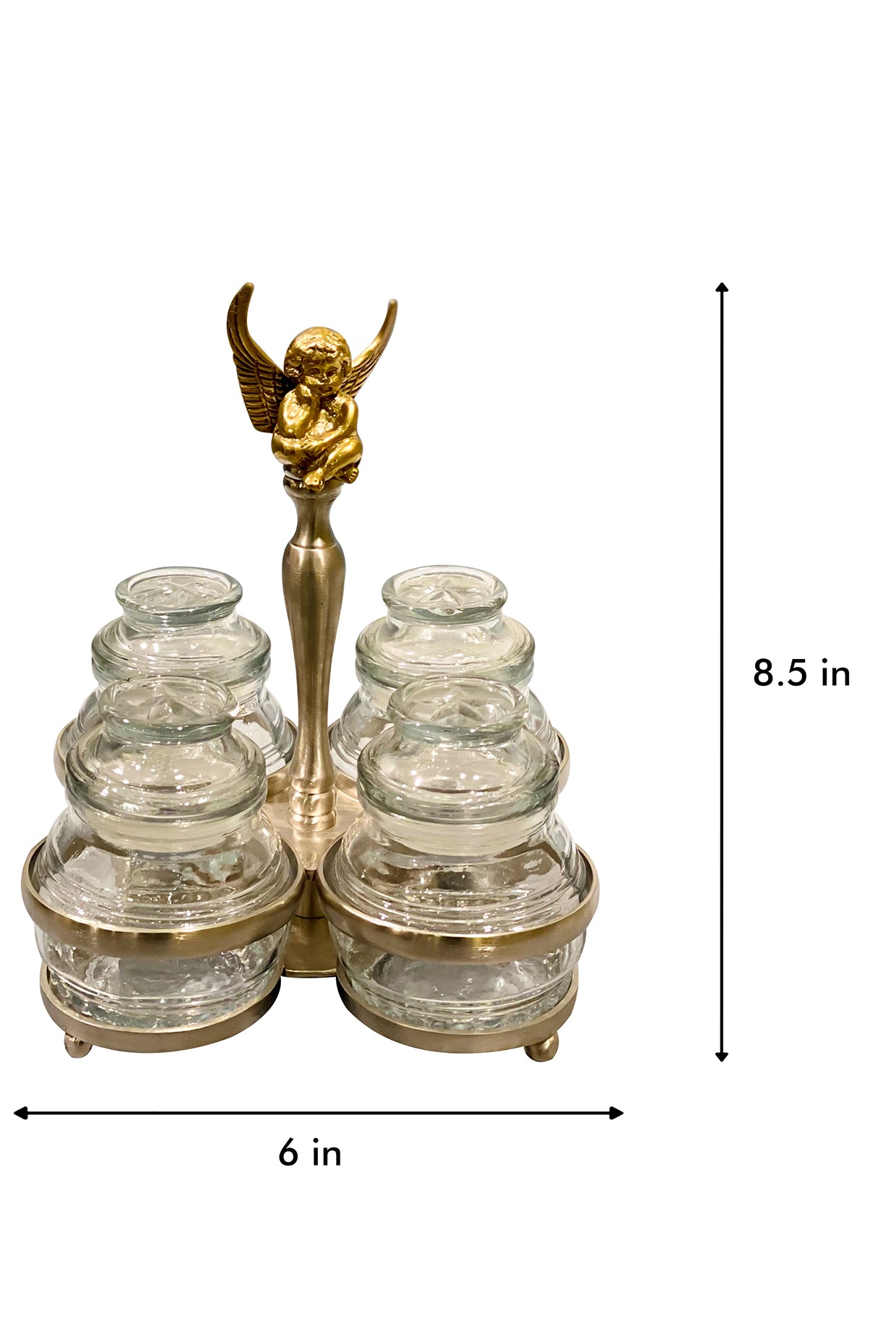 Angel glass Serving Quad-stand