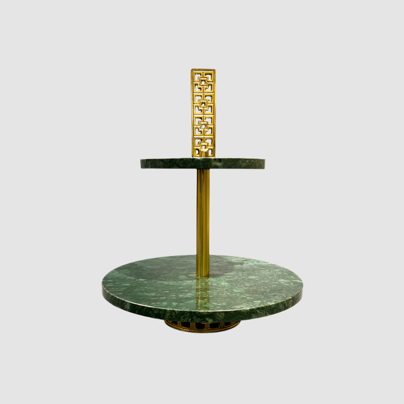 Green Garnet 2- tier Cake Platter