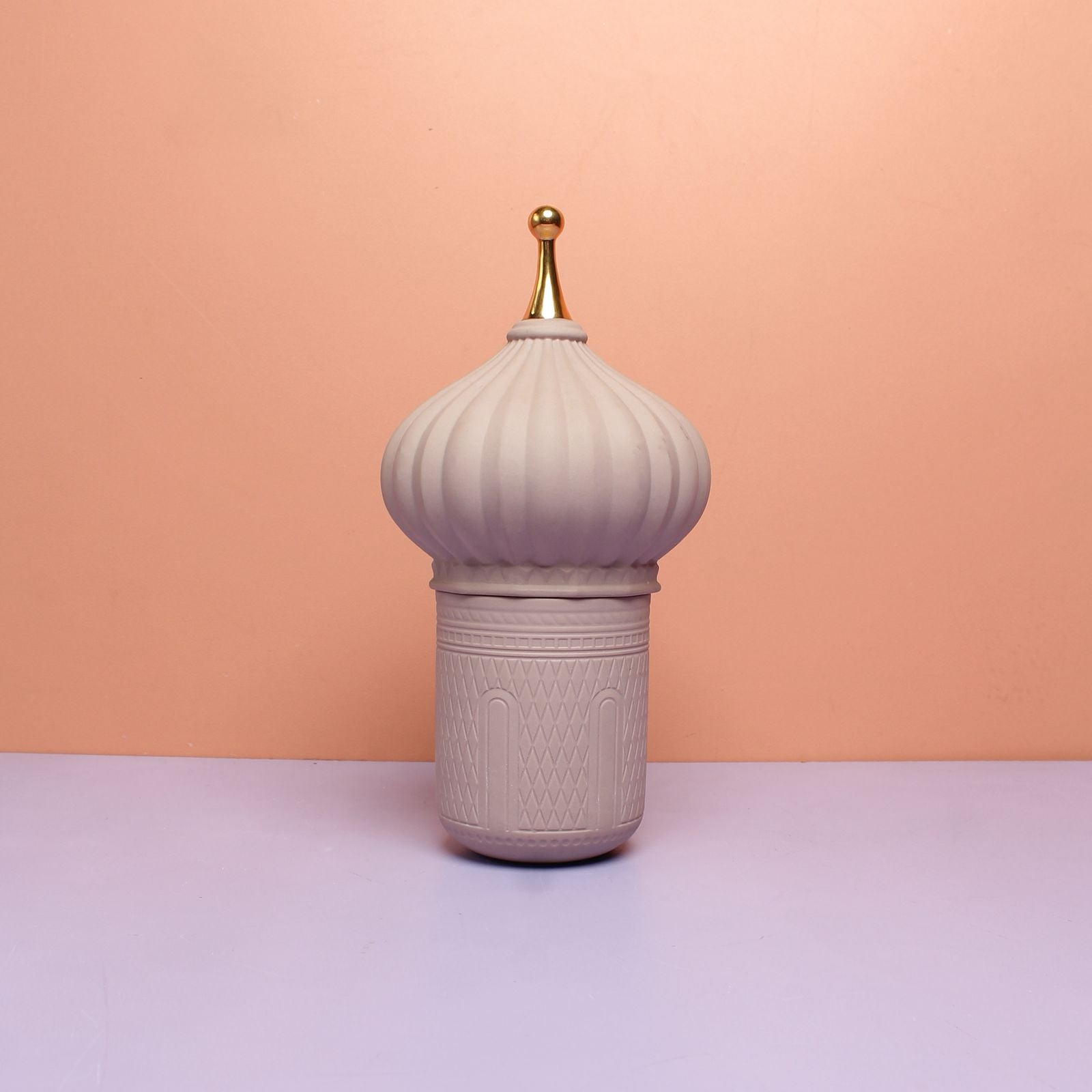 Enhabit Spire Ceramic Decorative Jar Small - Beige.