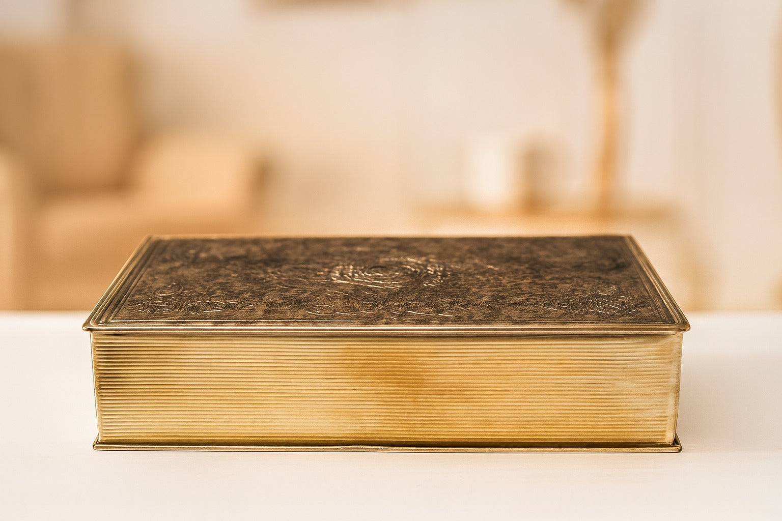 Izzhaar Vintage Gold Book Keepsake Box