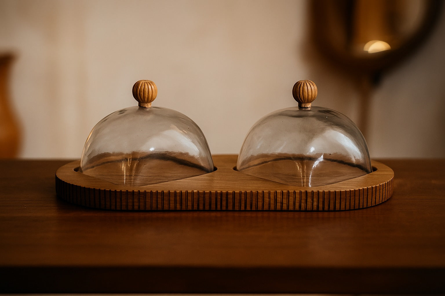 Izzhaar Twin Dome Platter – A Harmony of Craft and Clarity