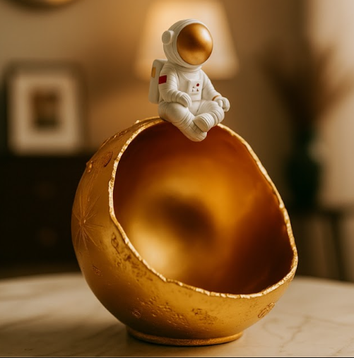 Astronaut Moon Showpiece – Premium Home Decor