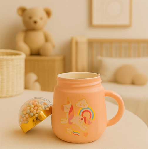 Izzhaar Magical Unicorn Candy Mug – Pastel Dome Edition