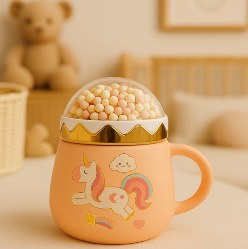 Izzhaar Magical Unicorn Candy Mug – Pastel Dome Edition