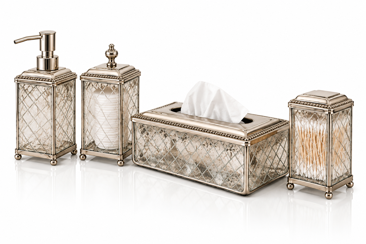 Izzhaar Mirror Luxe Vanity Accessory Set
