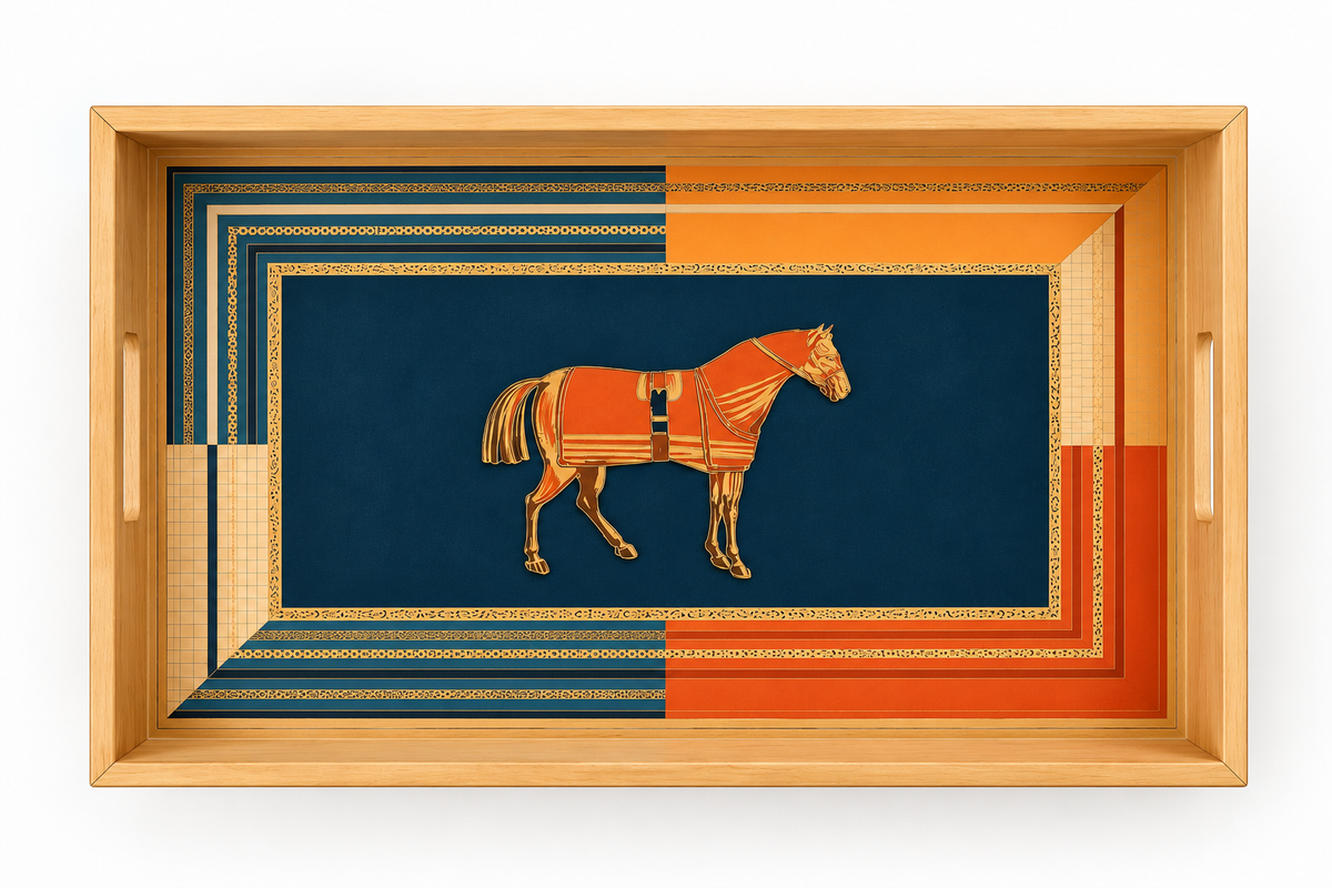 Izzhaar Mustang Heritage Horse Wooden Serving Tray