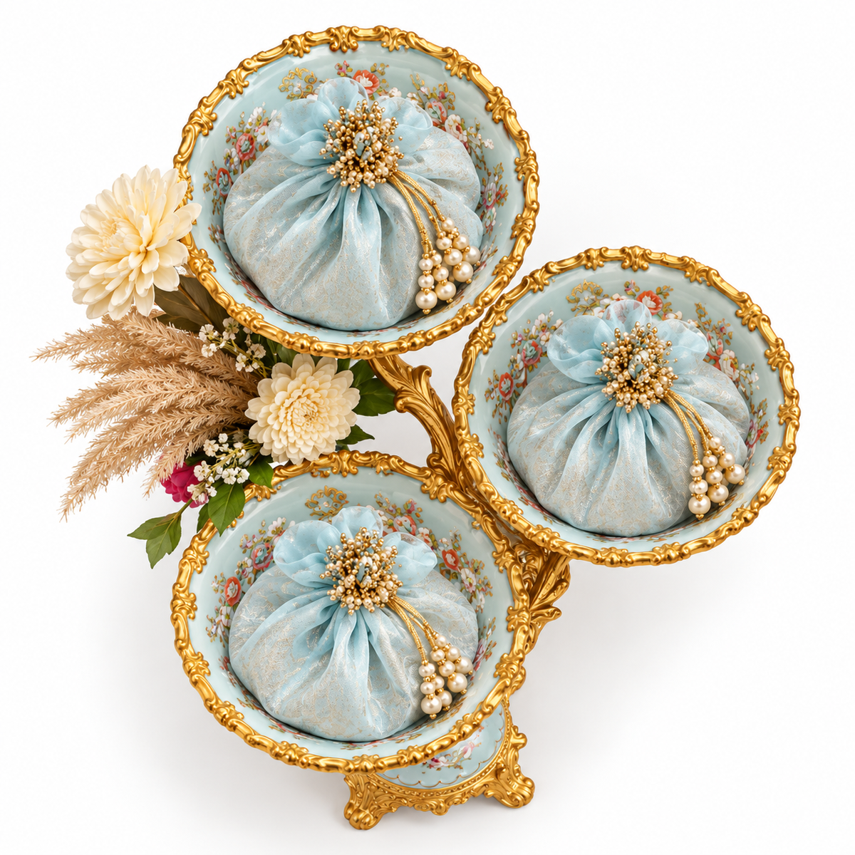 Izzhaar Floral 3- Tier Stand