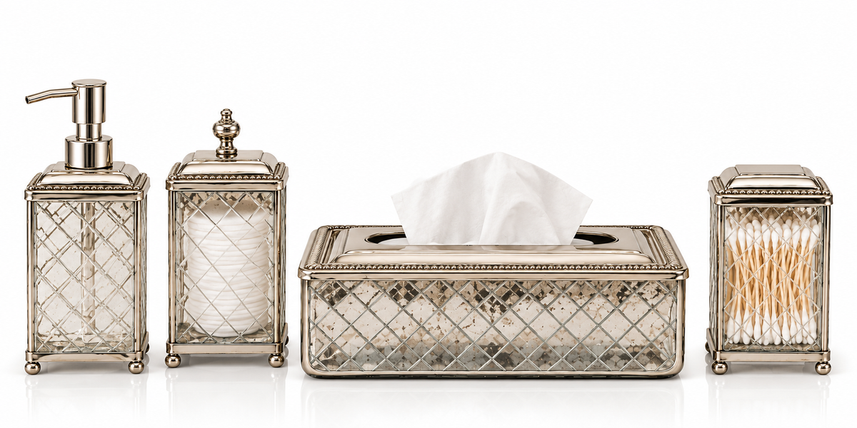 Izzhaar Mirror Luxe Vanity Accessory Set