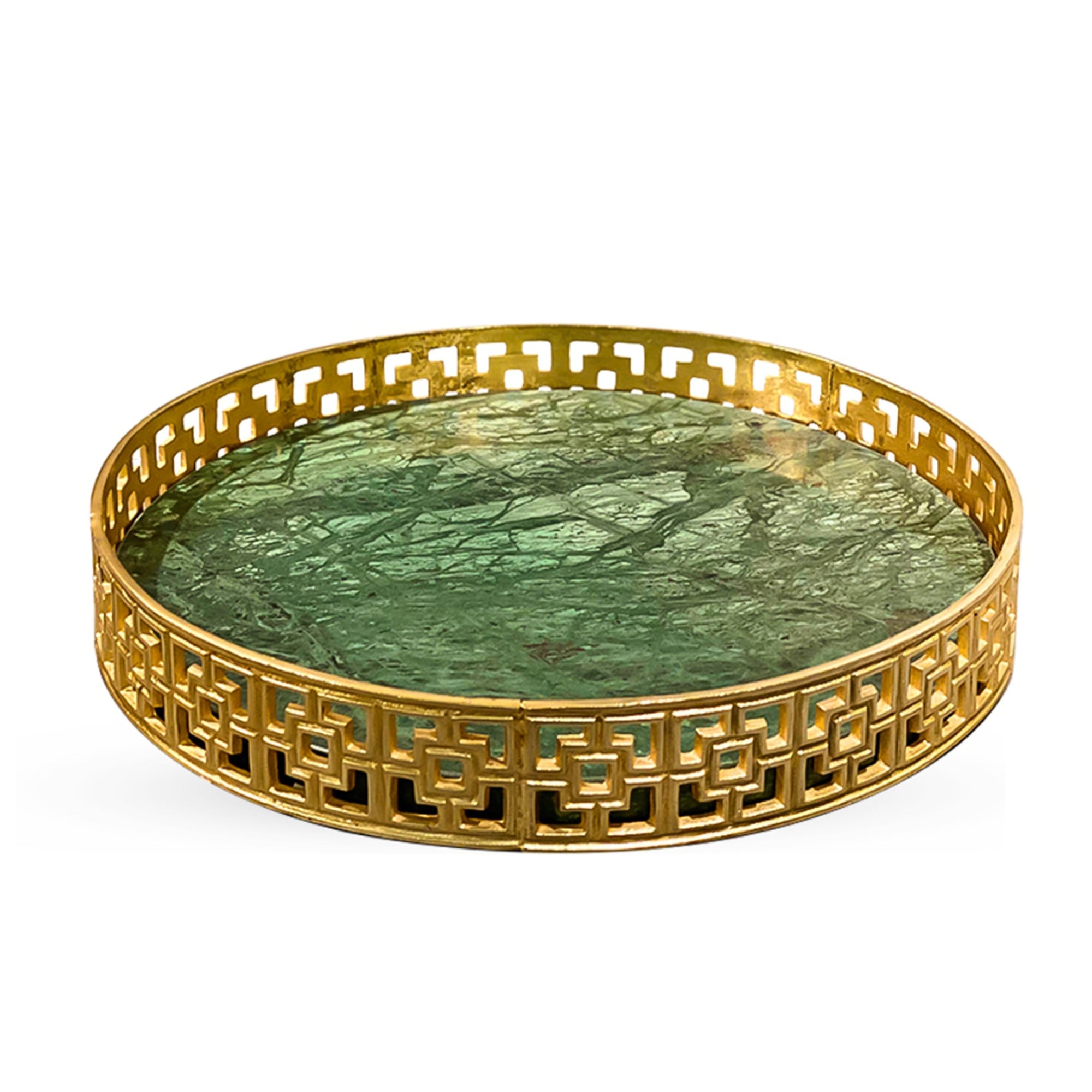 Green Garnet Marble Serving Tray