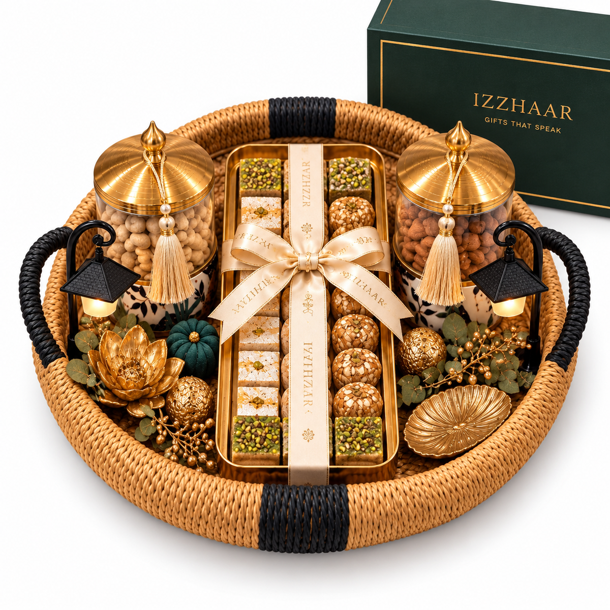 Izzhaar The Rattan Lantern Gift Set