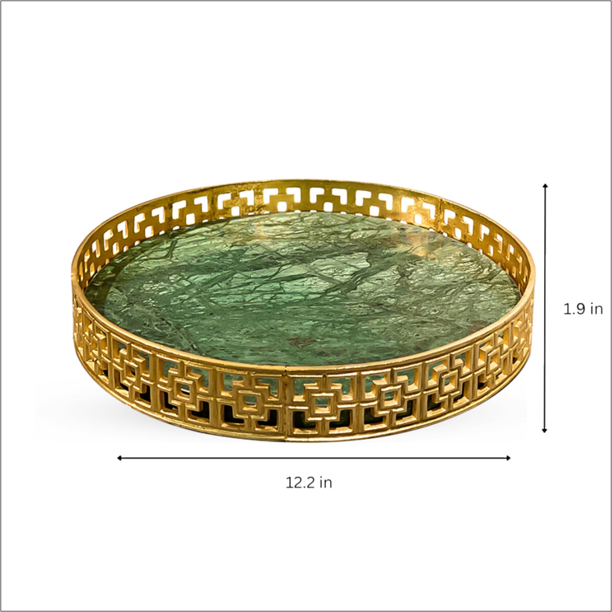 Green Garnet Marble Serving Tray