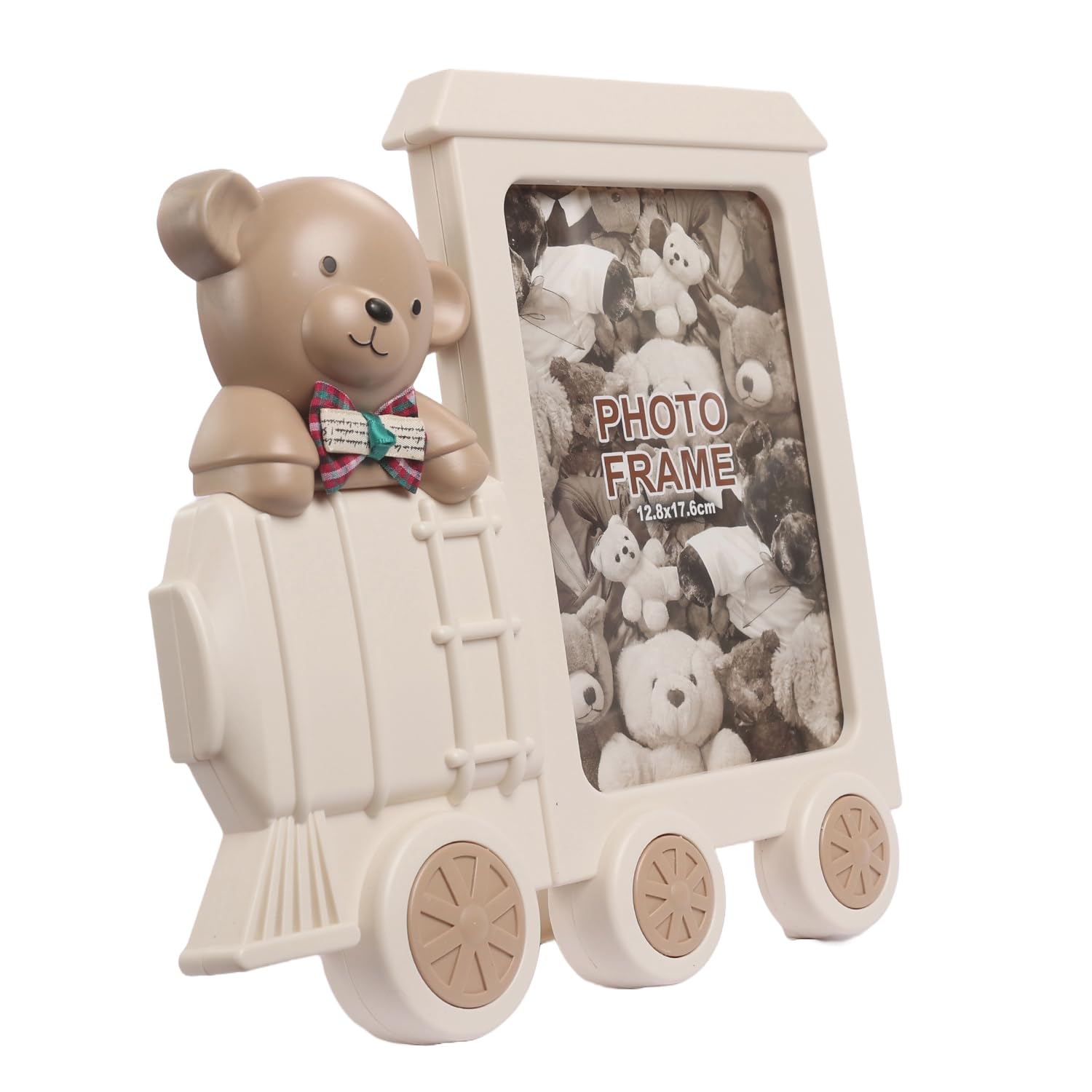 Izzhaar Teddy Express Photo Frame – Cute Train-Themed Kids Décor Frame