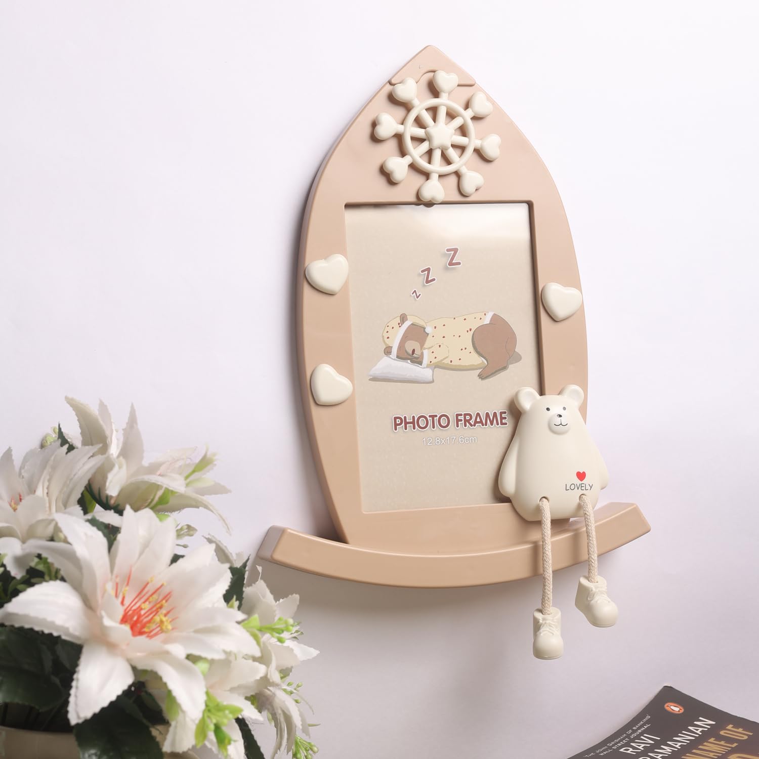 Izzhaar Cute Decorative Photo Frame Pair for Bedroom, Office & Living Room