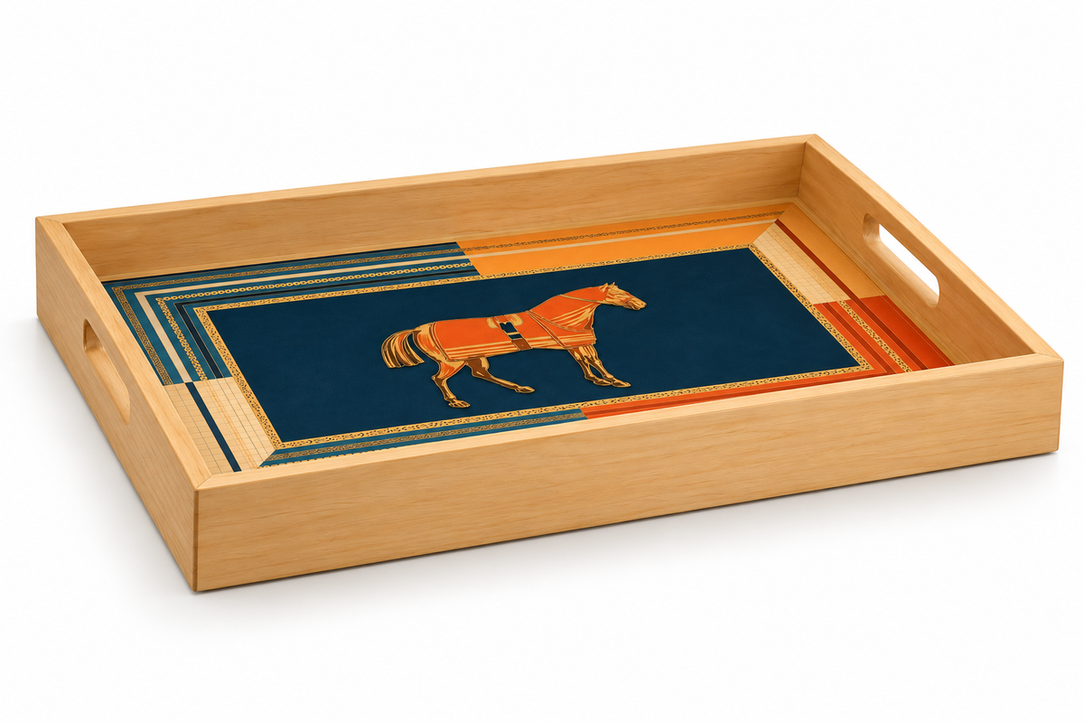 Izzhaar Mustang Heritage Horse Wooden Serving Tray