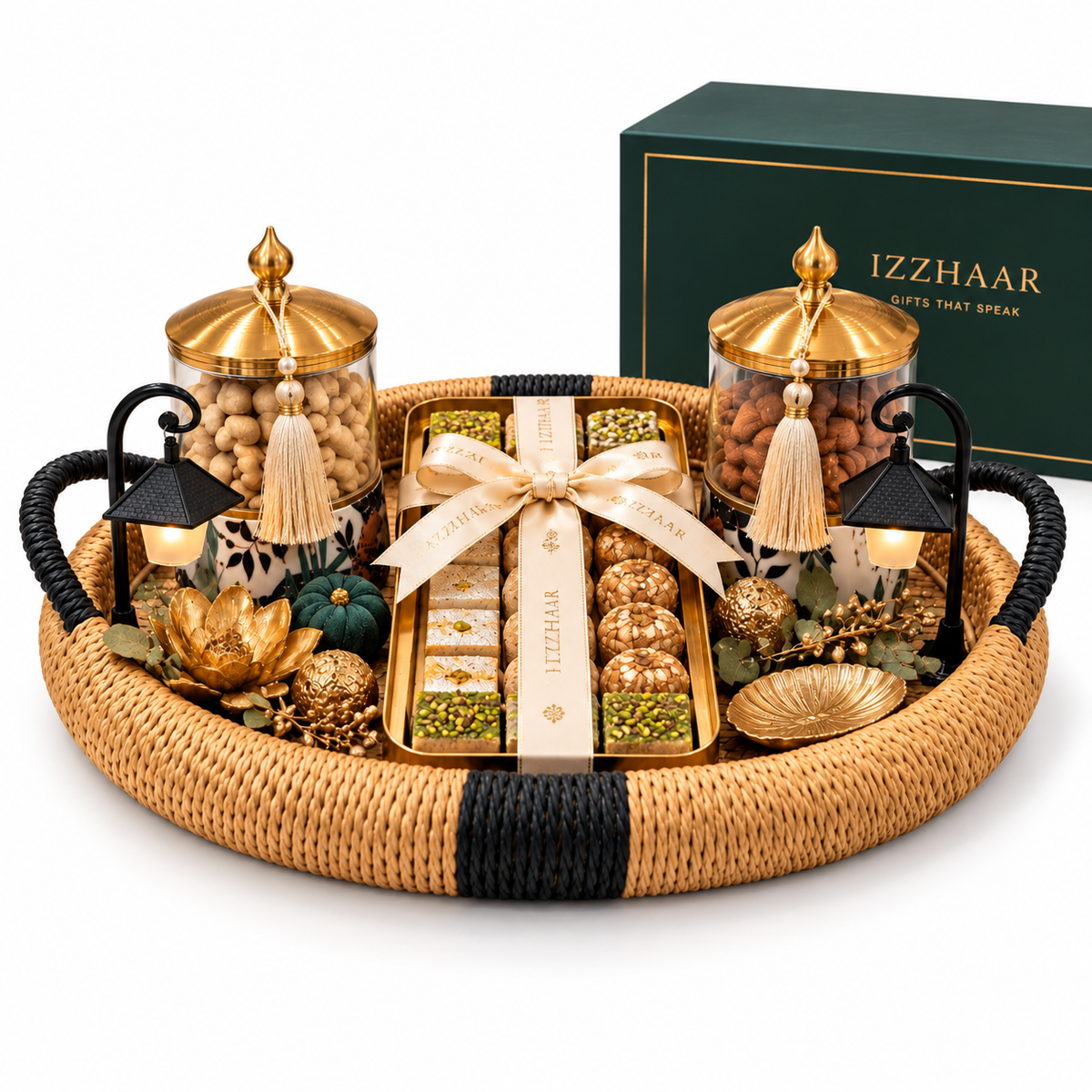 Izzhaar The Rattan Lantern Gift Set