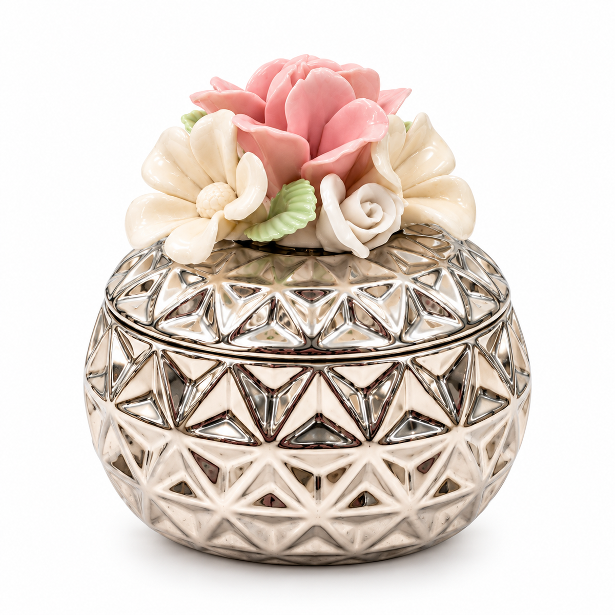 Izzhaar Silver Blossom Trinket Jar