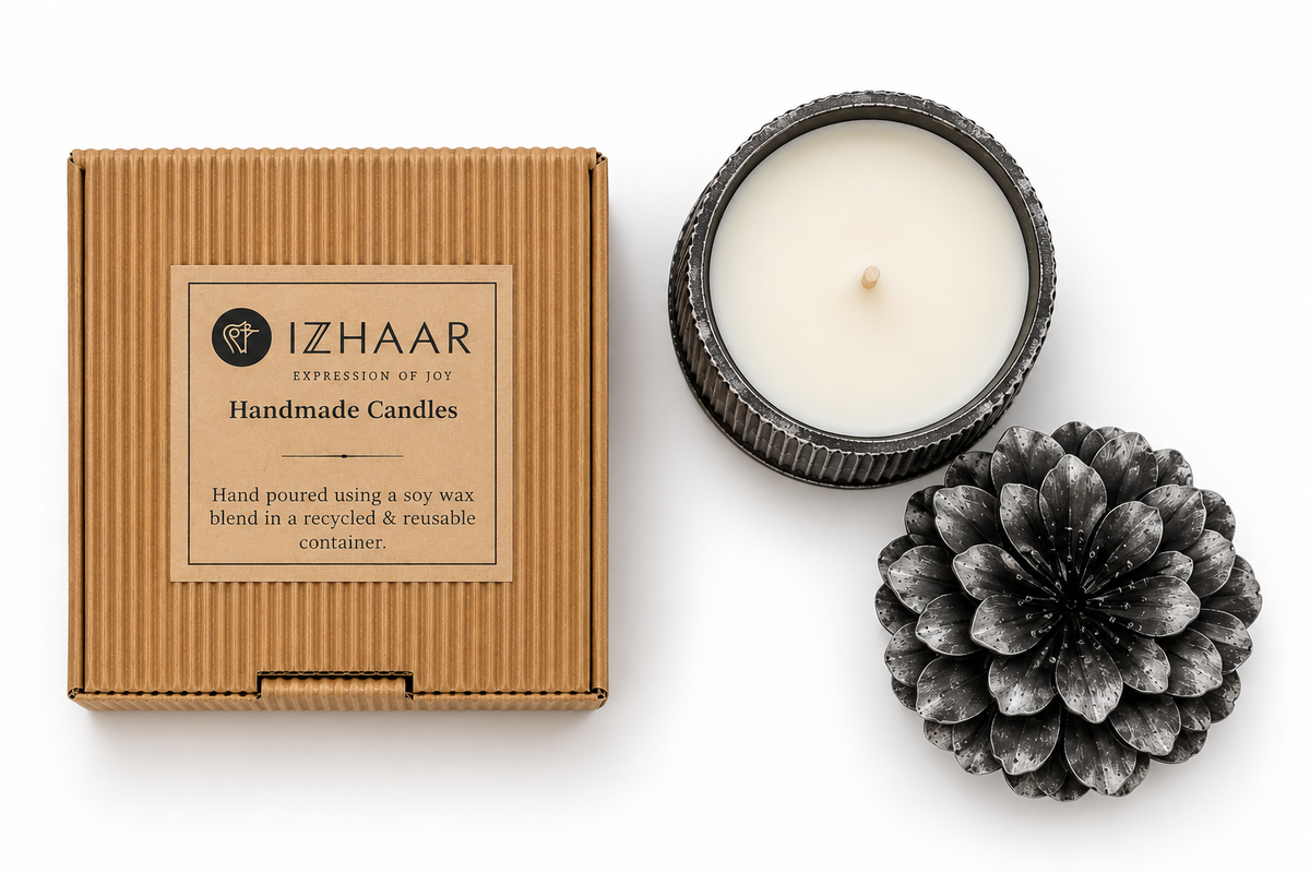 Izzhaar Black Hibiscus Scented Decorative Candle