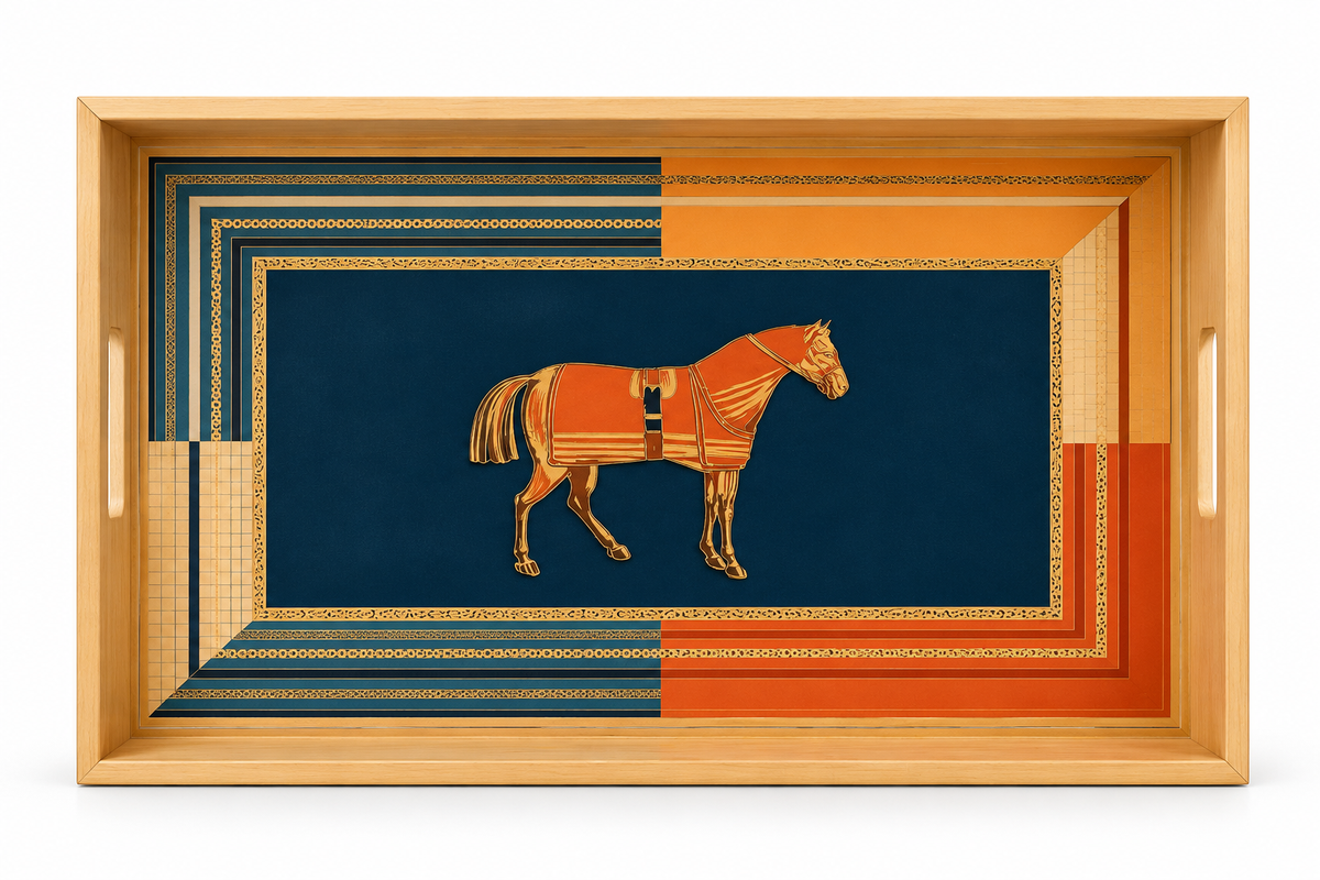 Izzhaar Mustang Heritage Horse Wooden Serving Tray