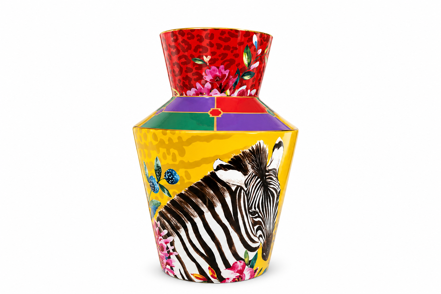 Izzhaar Wild Charm Zebra Vase.
